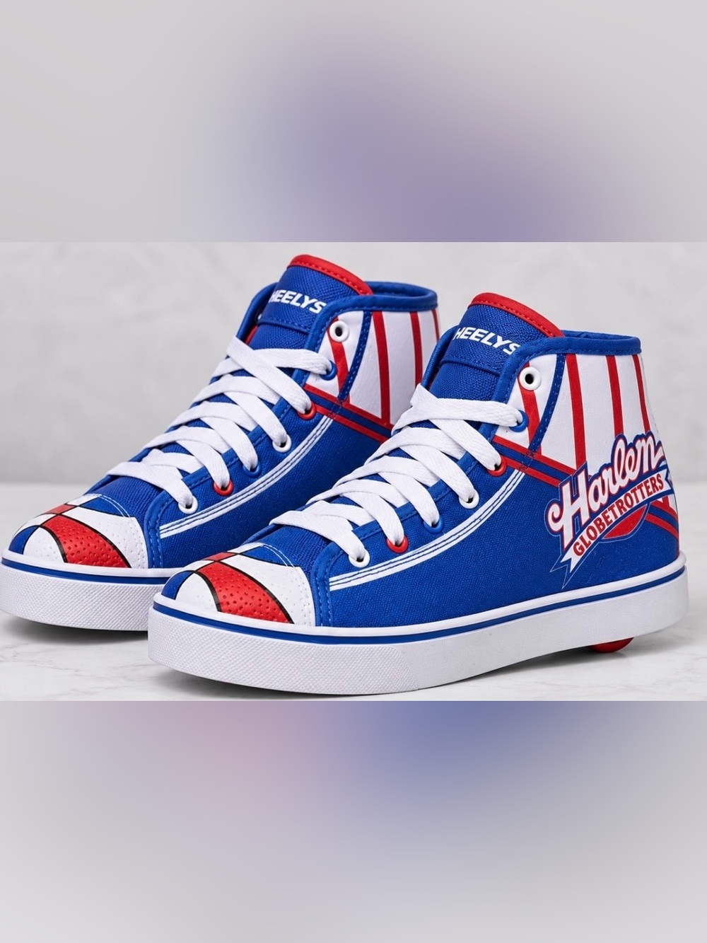 HEELYS HUSTLE THE ORIGINAL HARLEM GLOBETROTTERS BLUE SNEAKERS SKATE SHOES